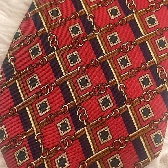 Brooks Brothers tie Bridle Bit Equestrian Silk 3.5” wide Tie. - Picture 1 of 3